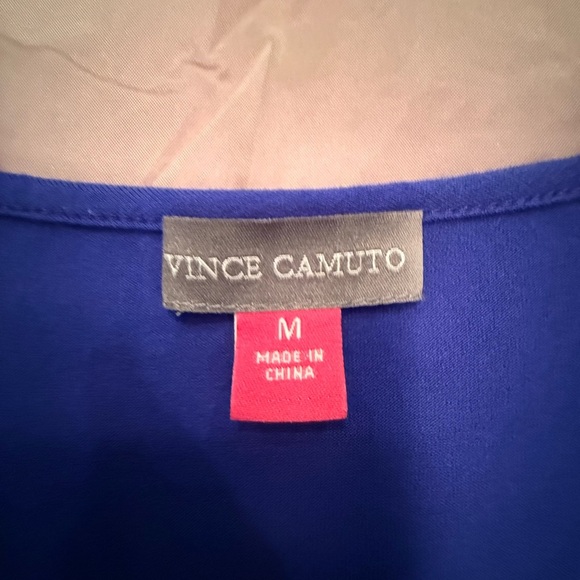 Vince Camuto Sleeveless Royal Blue V-neck Blouse Size Medium - Picture 4 of 8